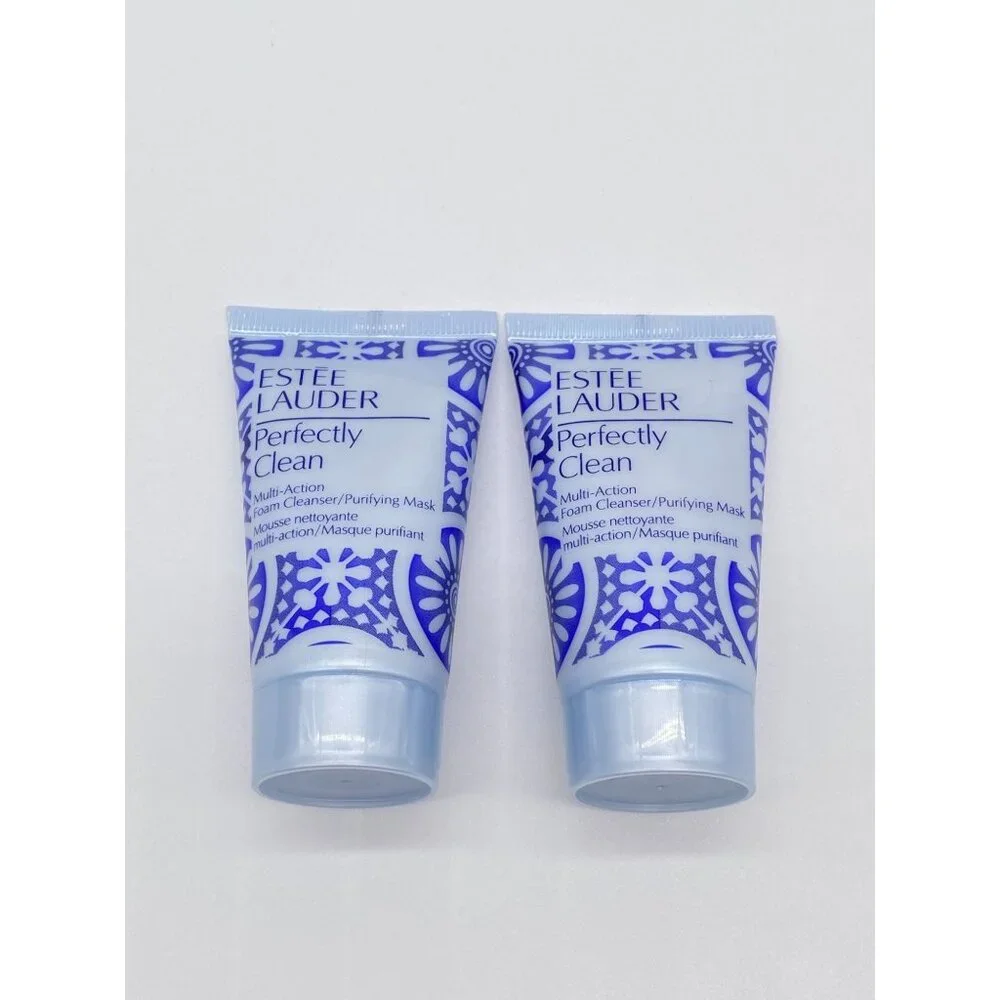 4 Estee Lauder Perfectly Clean Multi-action Foam Cleanser/ Purifying Mask, 1oz